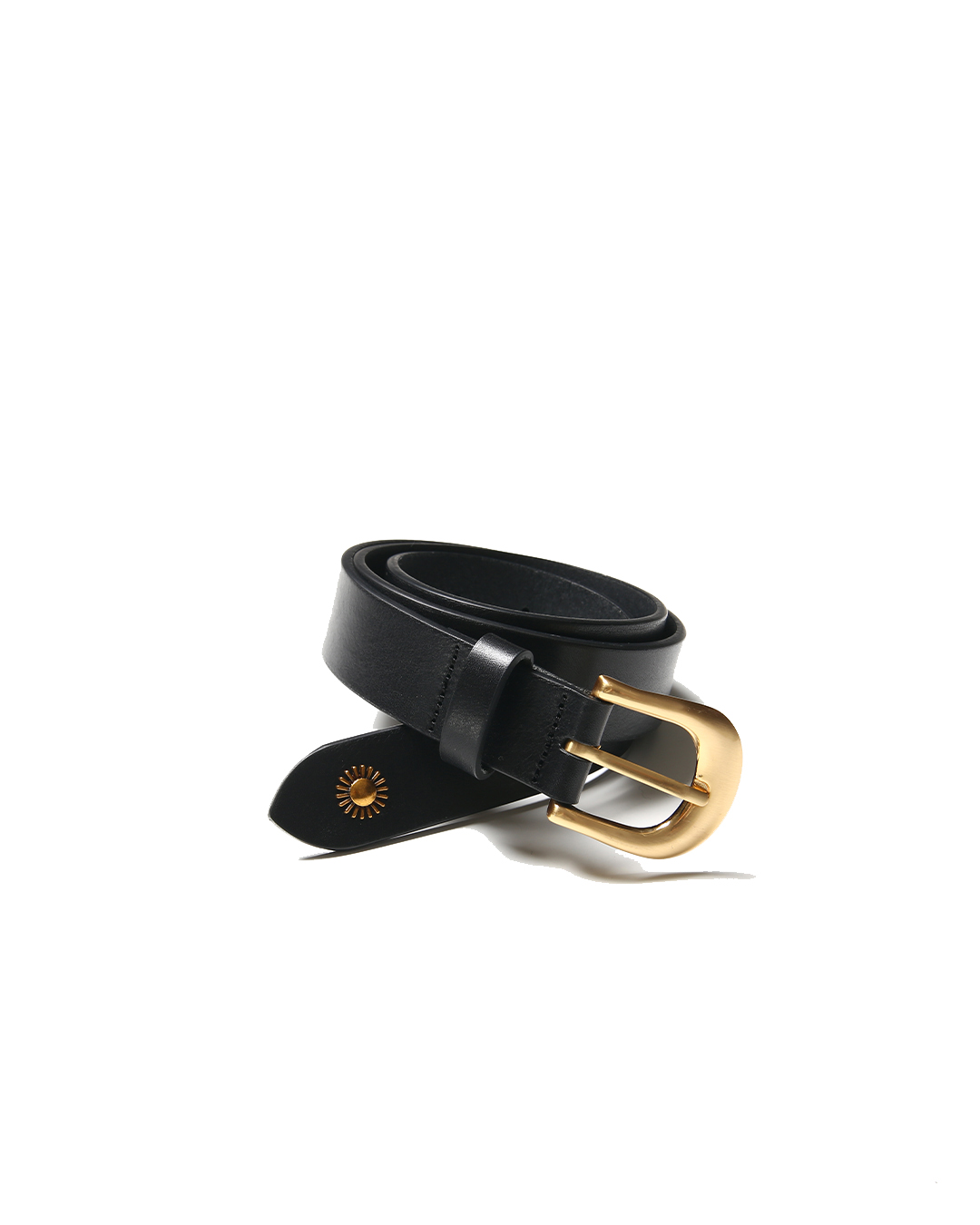 Brass Flower Stud Belt (Black)